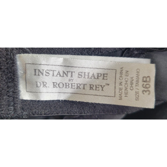 Dr. Robert Rey Shapewear Bodysuit Instant Shape Black Women's 36B Plunge - Picture 2 of 11